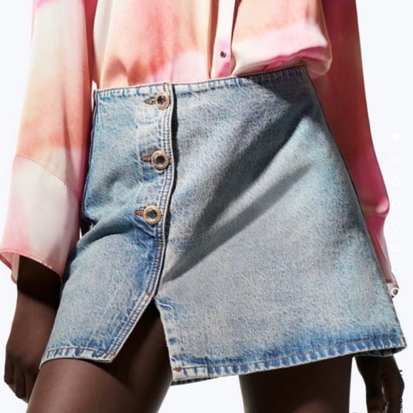 Zara Skirts Zara Denim Mini Skirt Poshmark